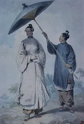 Dama china con asistente